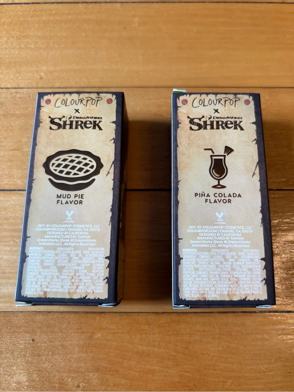 New in Box ColourPop x Shrek Limited Edition Ultra Glossy Lip Gloss - Set of 2
